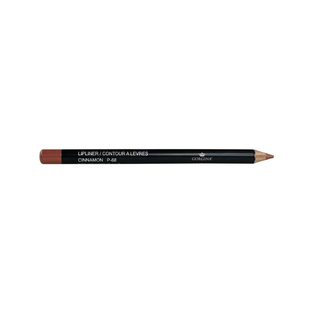 A black lip liner pencil labeled "Cinnamon P-88" with a brown tip and wood exposed at the end.