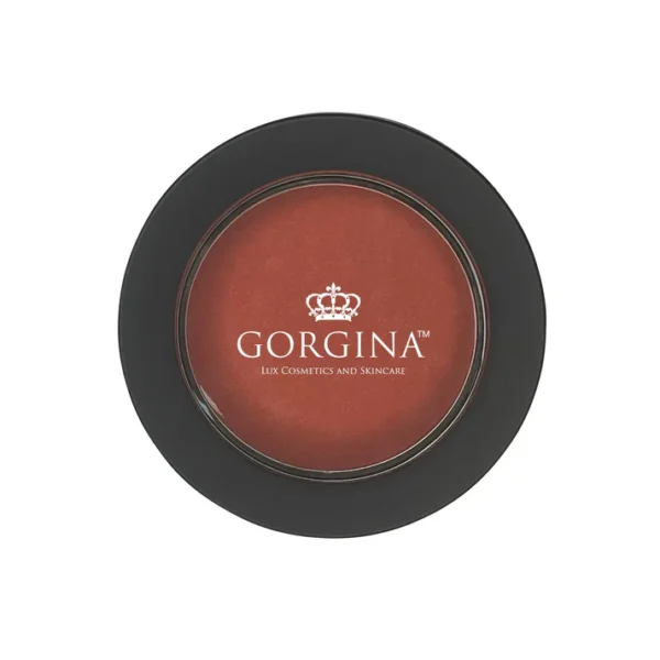 A red and black circular coaster with the name gorgina on it.