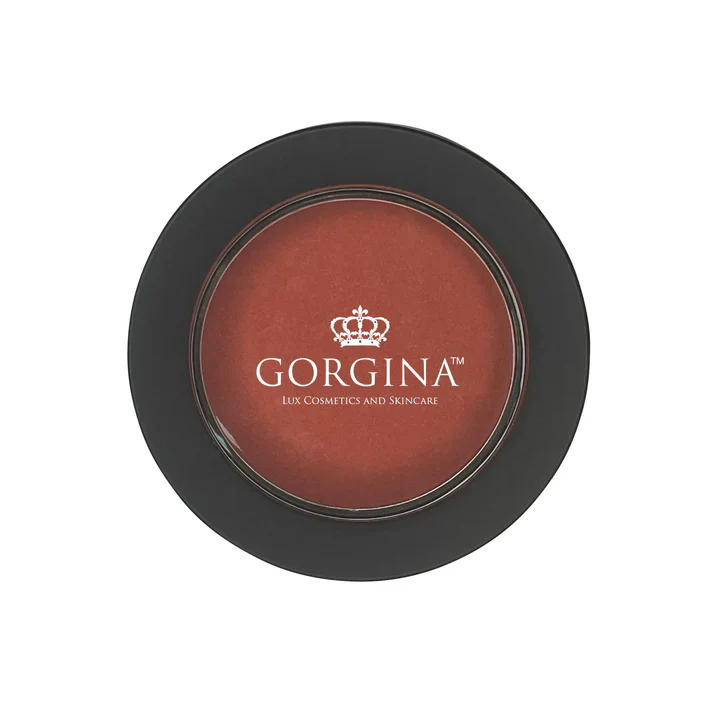 A red and black circular coaster with the name gorgina on it.