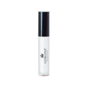 A tube of Lip Gloss - Glamor LG20 with a black cap and transparent body showing the white gloss, standing upright on a white background.